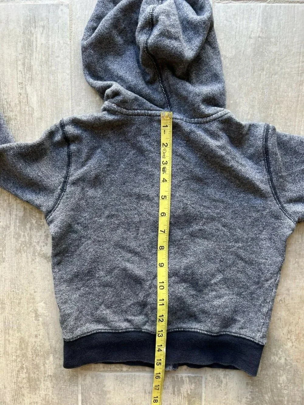 GYMBOREE Full Zip Up Hoodie Sweatshirt French Terry Denim Blue XS 4 Boys Toddler